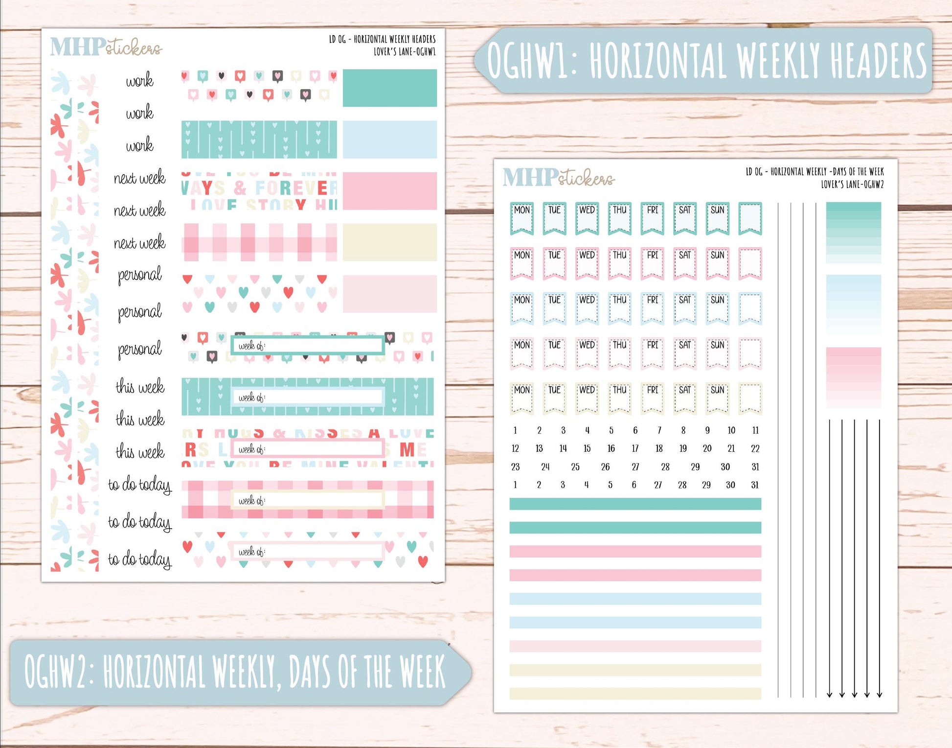 FEBRUARY 2025 Stickers for OG Laurel Denise Planners. "Lover's Lane" || OGLL