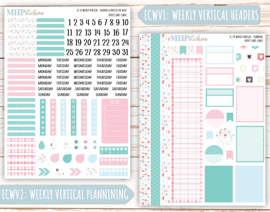 FEBRUARY Weekly Planning Kits for 7x9 Erin Condren Planners. "Lover's Lane" || ECWLL