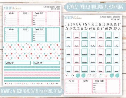 FEBRUARY Weekly Planning Kits for 7x9 Erin Condren Planners. "Lover's Lane" || ECWLL