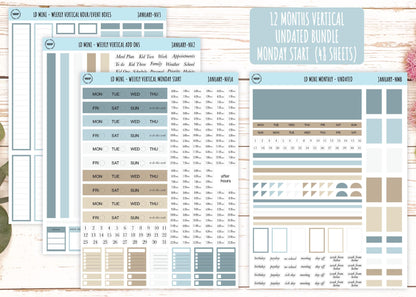 Neutral Color Bundles for MINI Laurel Denise Planners || NMBDLS