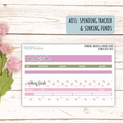 Budget Shells. Add-Ons for Laurel Denise Planners "Flower Field" || AOFF