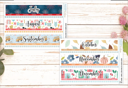 Monthly Headers Set for Laurel Denise MINI PROJECT PLANNER || LD413