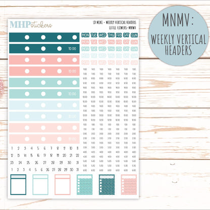 MAY 2025 Stickers for MINI Laurel Denise Planners "Little Flowers" || MNLF
