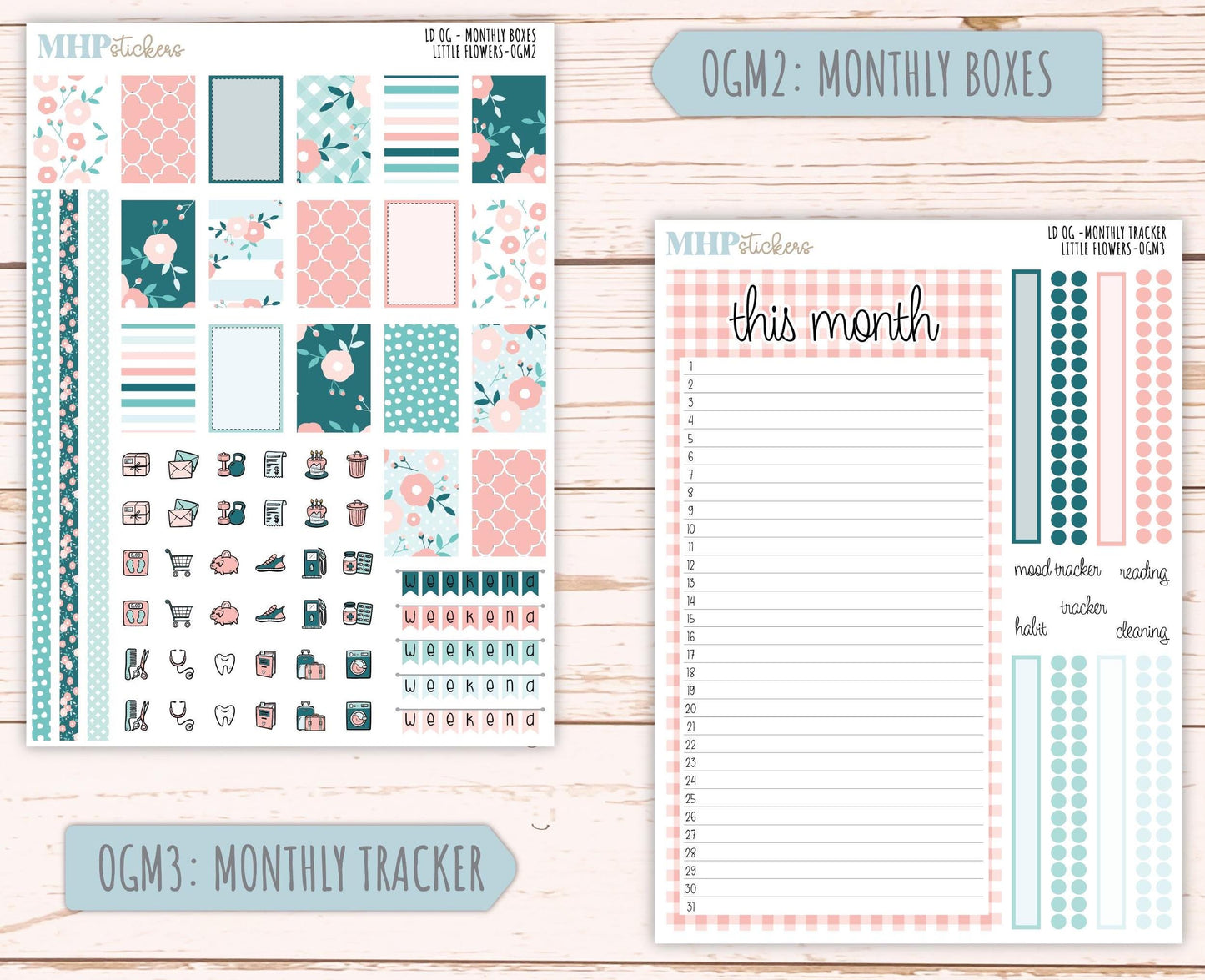 MAY 2025 Stickers for OG Laurel Denise Planners. "Little Flowers" || OGLF