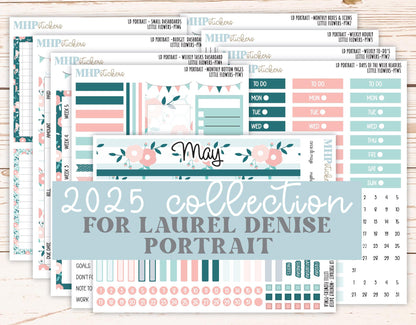 MAY 2025 Stickers for Laurel Denise Portrait Planners. "Little Flowers" || PTLF