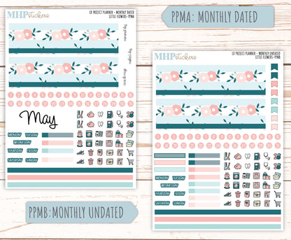 MAY Stickers for LD Project Planner "Little Flowers" || PPLF