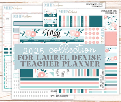 MAY Stickers for Laurel Denise Teacher Planners. "Little Flowers" || TLF