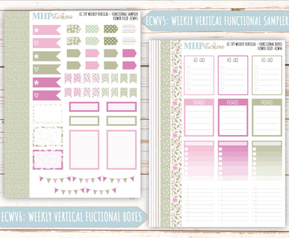 APRIL Weekly Planning Kits for 7x9 Erin Condren Planners. "Flower Fieldr" || ECWFF