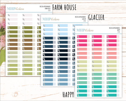Doctor's Appointment Labels. Planner Stickers || F724