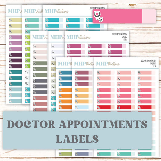 Doctor's Appointment Labels. Planner Stickers || F724
