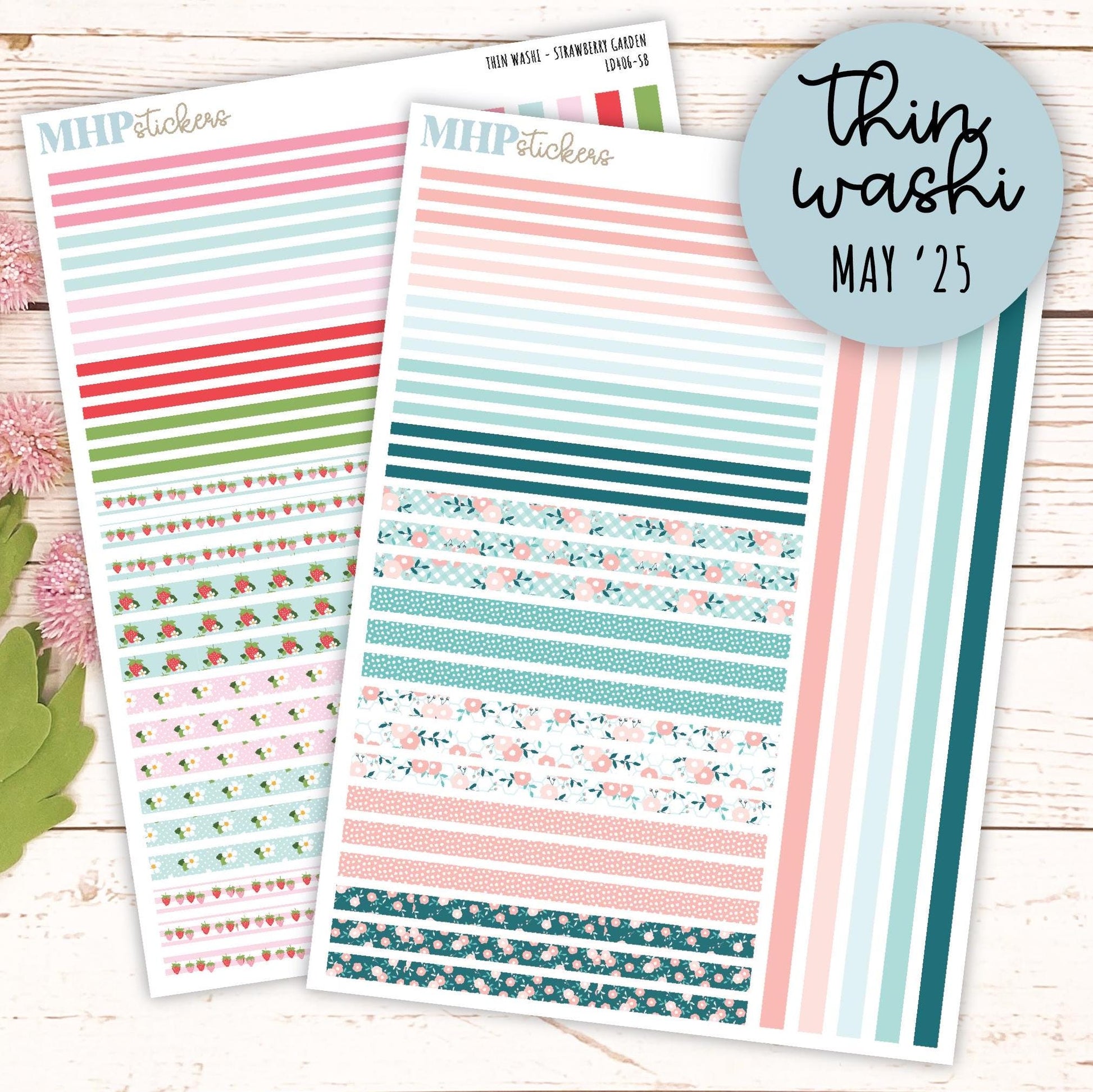 Thin Washi for Laurel Denise Planners. Planner Stickers MAY '25 || LD406