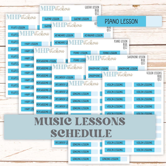 Planner Stickers for Music Lesson Schedules || Q117
