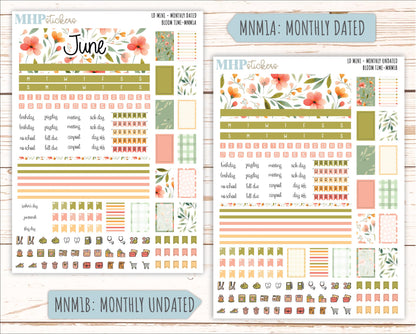 JUNE 2025 Stickers for MINI Laurel Denise Planners "Bloom Time" || MNBT