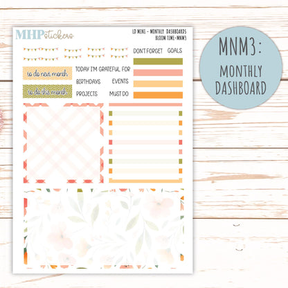 JUNE 2025 Stickers for MINI Laurel Denise Planners "Bloom Time" || MNBT