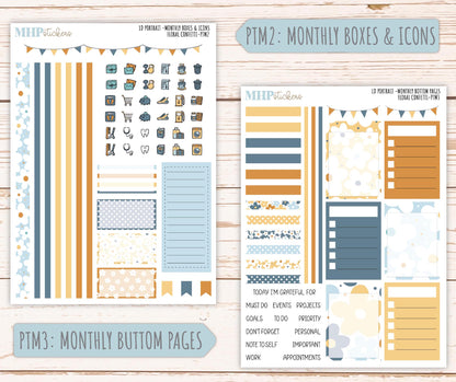 JUNE 2025 Stickers for Laurel Denise Portrait Planners. "Floral Confetti" || PTFC