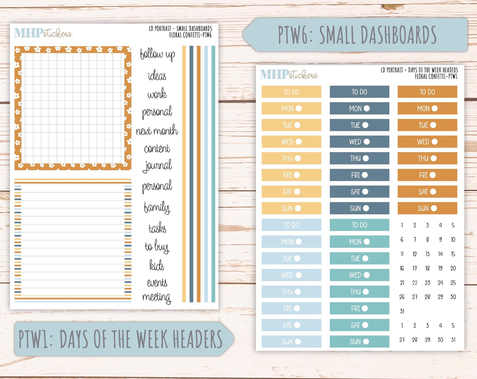 JUNE 2025 Stickers for Laurel Denise Portrait Planners. "Floral Confetti" || PTFC