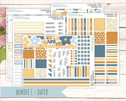 JUNE Stickers for Laurel Denise Teacher Planners. "Floral Confetti" || TFC