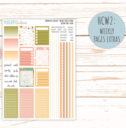 JUNE 2025 Stickers for Hobonichi Tech Cousin. A5 Planners "Bloom Time" || HCBT