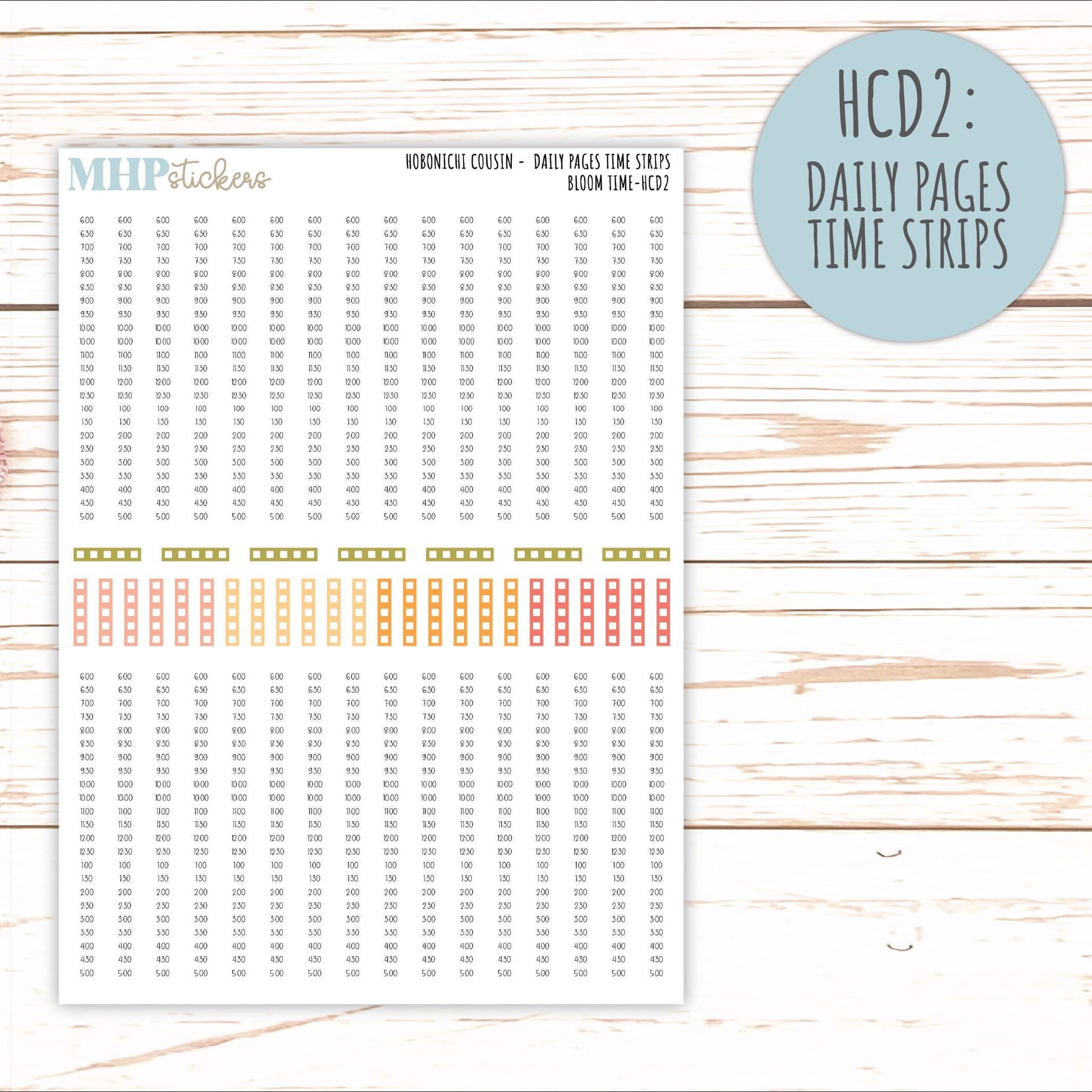 JUNE 2025 Stickers for Hobonichi Tech Cousin. A5 Planners "Bloom Time" || HCBT
