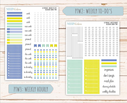 JULY 2025 Stickers for Laurel Denise Portrait Planners. "Blueberry Lemon" || PTBL