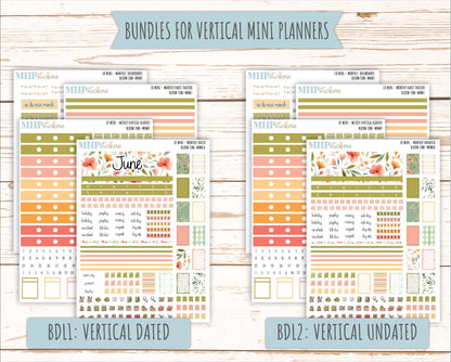 JUNE 2025 Stickers for MINI Laurel Denise Planners "Bloom Time" || MNBT
