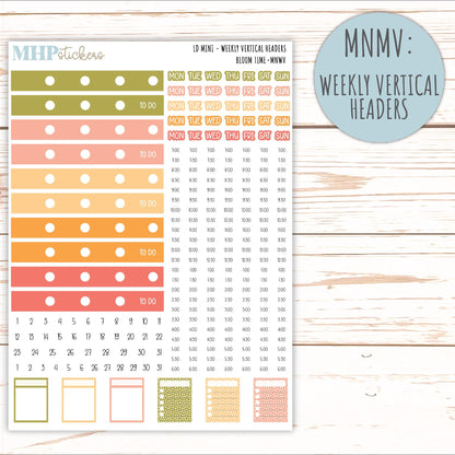 JUNE 2025 Stickers for MINI Laurel Denise Planners "Bloom Time" || MNBT