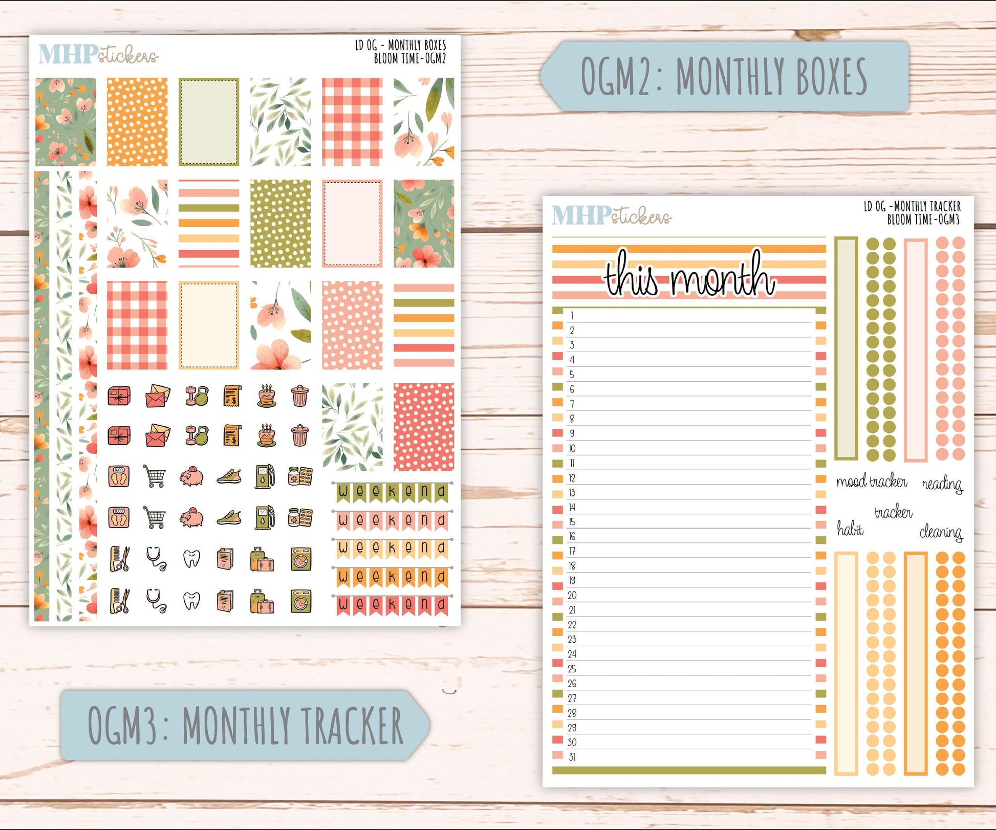 JUNE 2025 Stickers for OG Laurel Denise Planners. "Bloom Time" || OGBT