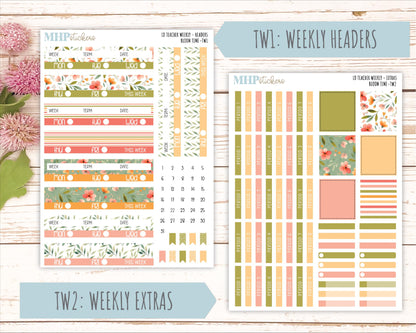 JUNE Stickers for Laurel Denise Teacher Planners. "Bloom Time" || TBT