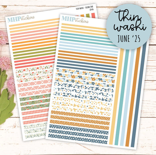 Thin Washi for Laurel Denise Planners. Planner Stickers JUNE '25 || LD406