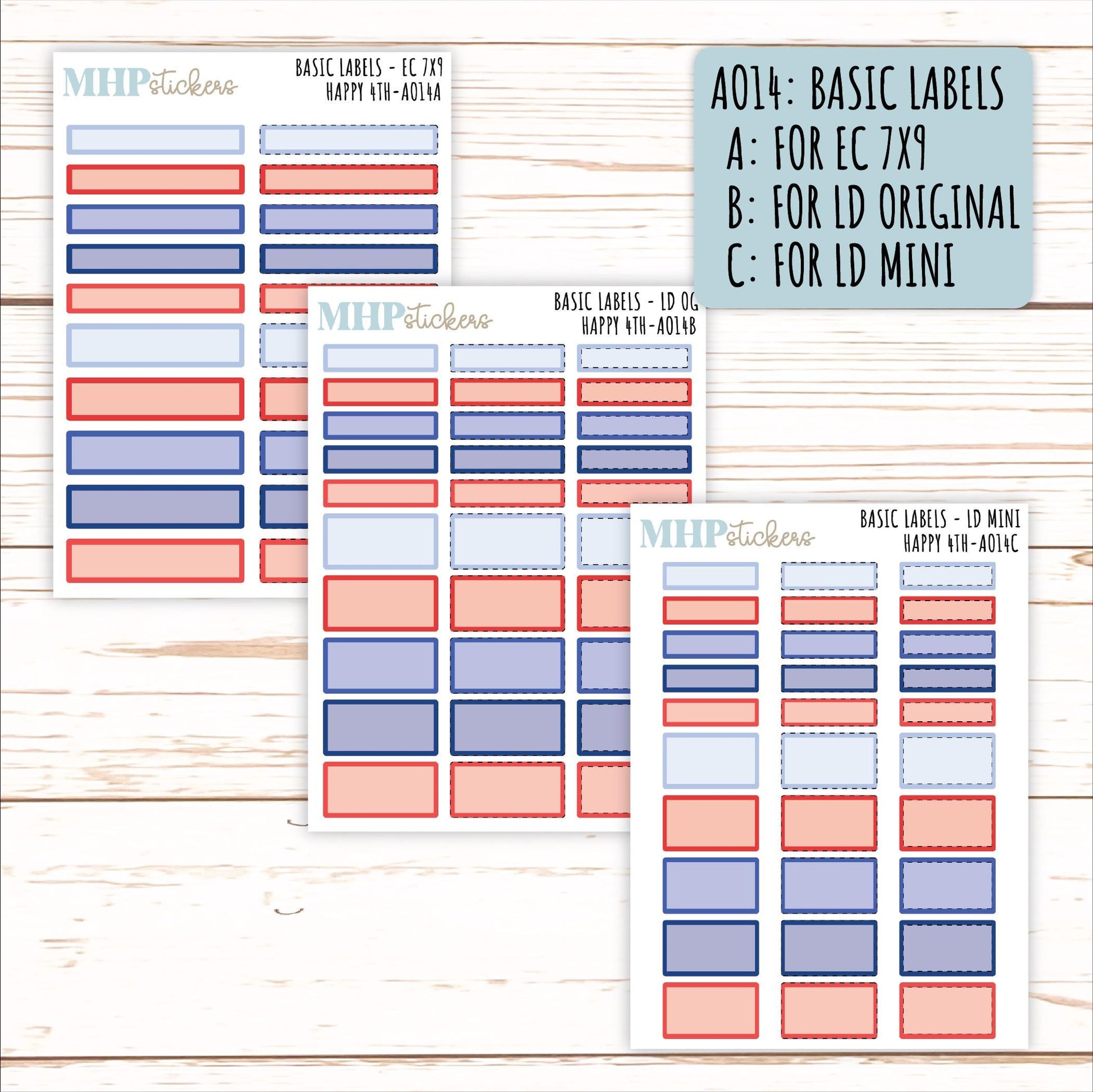 ADD-On's for Monthly Kits "Happy 4th" || AO-H4