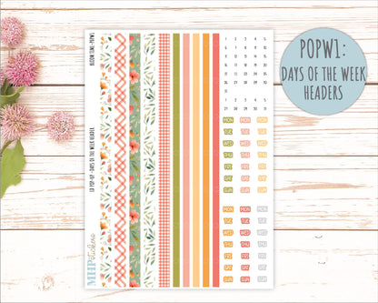 June 2025 Stickers for Laurel Denise POP-UP Planner. "Bloom Time" || POPBT