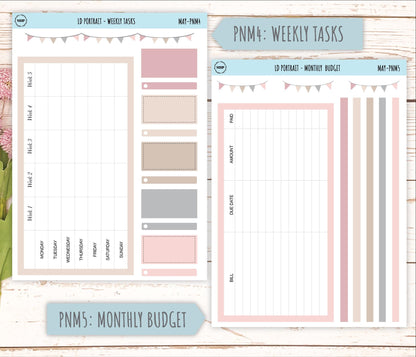MAY Stickers for Laurel Denise Portrait Planners. Neutral Color || PN