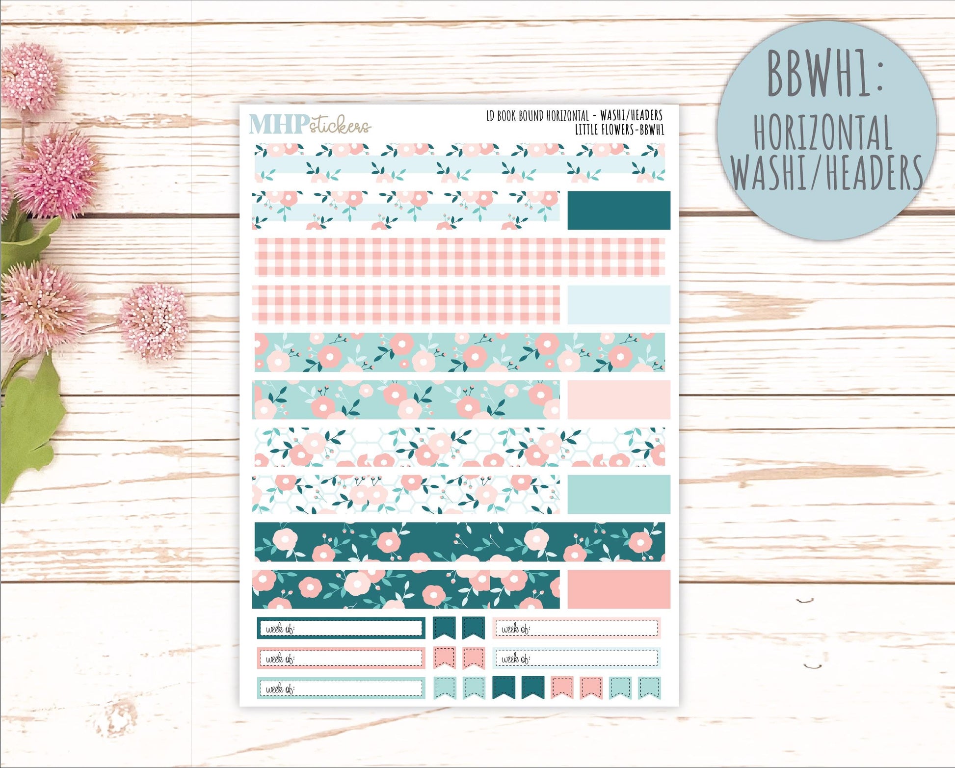 May 2025 Stickers for Laurel Denise BOOK BOUND Planner. "Little Flowers" || BB