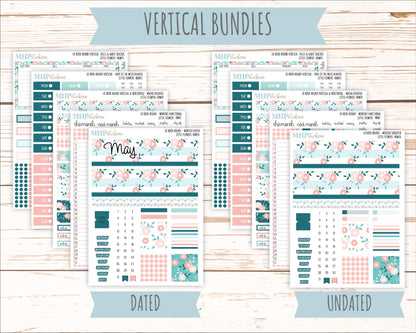 May 2025 Stickers for Laurel Denise BOOK BOUND Planner. "Little Flowers" || BB