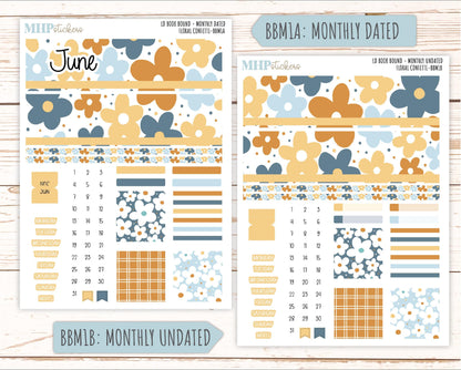 June 2025 Stickers for Laurel Denise BOOK BOUND Planner. "Floral Confetti" || BB