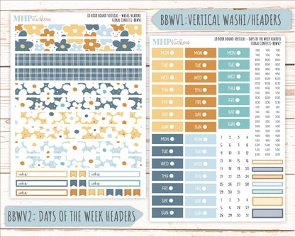 June 2025 Stickers for Laurel Denise BOOK BOUND Planner. "Floral Confetti" || BB