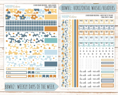 June 2025 Stickers for Laurel Denise BOOK BOUND Planner. "Floral Confetti" || BB