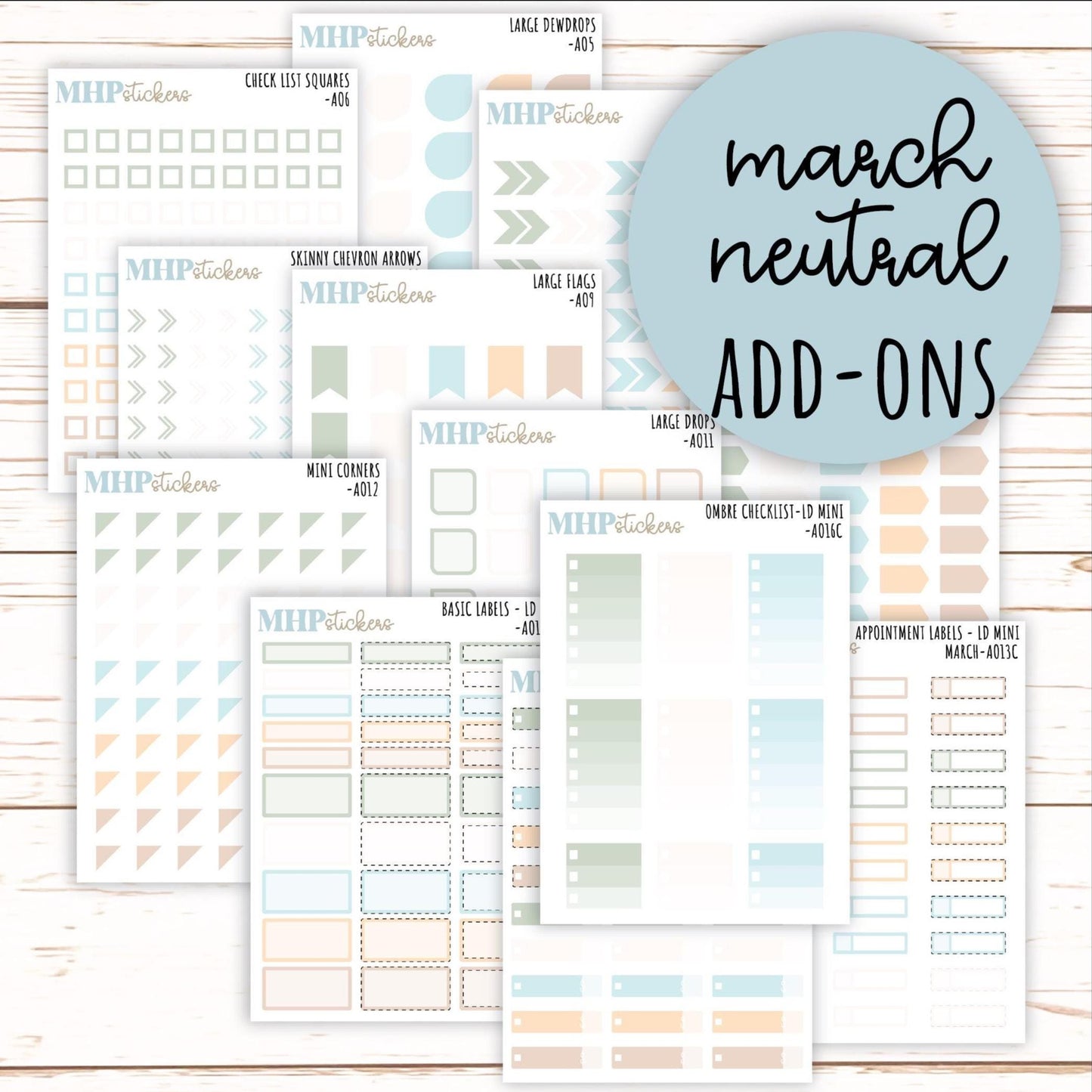 ADD-On's for Neutral Monthly Kits "March" || AO-MAR
