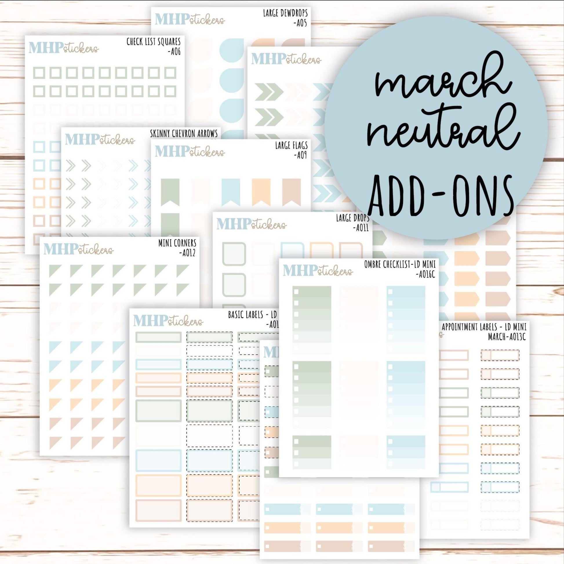 ADD-On's for Neutral Monthly Kits "March" || AO-MAR