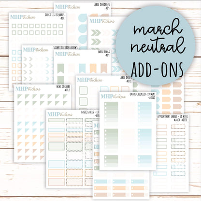 ADD-On's for Neutral Monthly Kits "March" || AO-MAR
