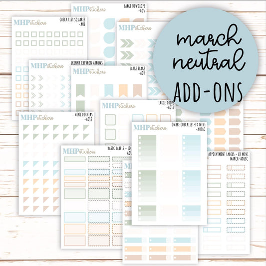 ADD-On's for Neutral Monthly Kits "March" || AO-MAR
