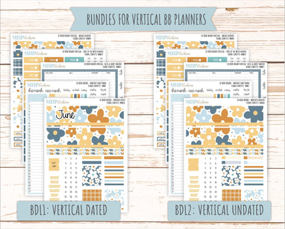 June 2025 Stickers for Laurel Denise BOOK BOUND Planner. "Floral Confetti" || BB