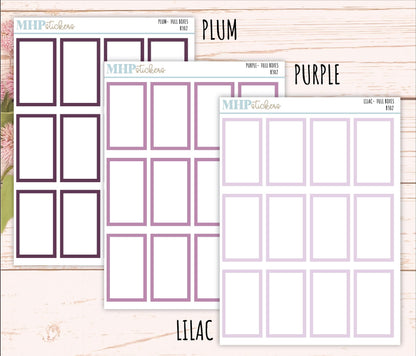 Full Box Stickers for 7x9 Planners. || B302
