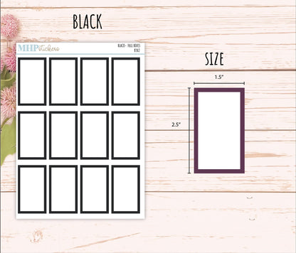 Full Box Stickers for 7x9 Planners. || B302