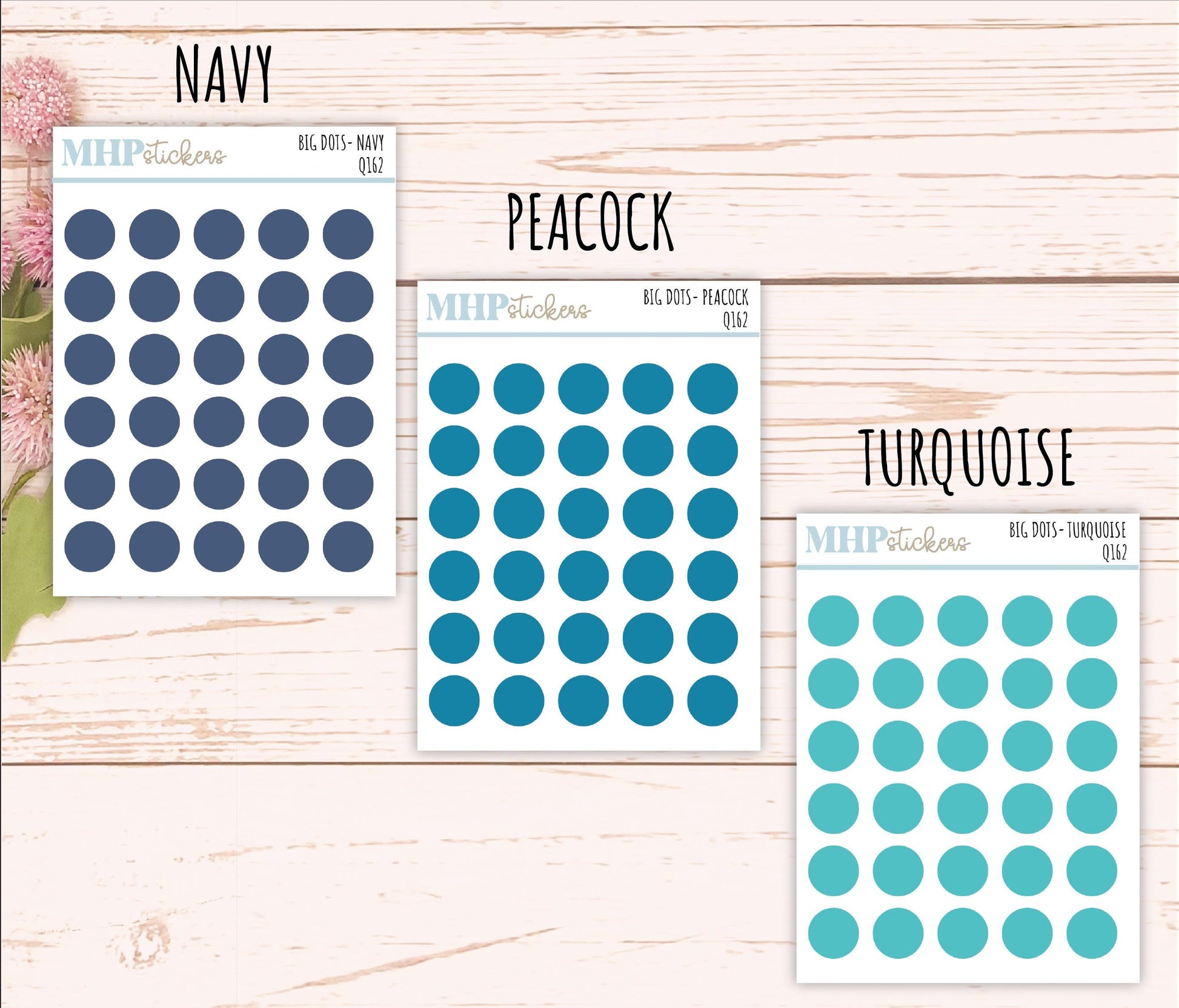 Big Dot Color Stickers for Planners and Bullet Journals || Q162