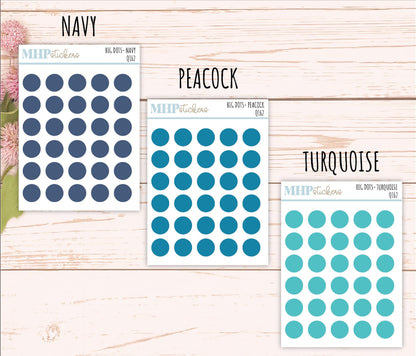 Big Dot Color Stickers for Planners and Bullet Journals || Q162