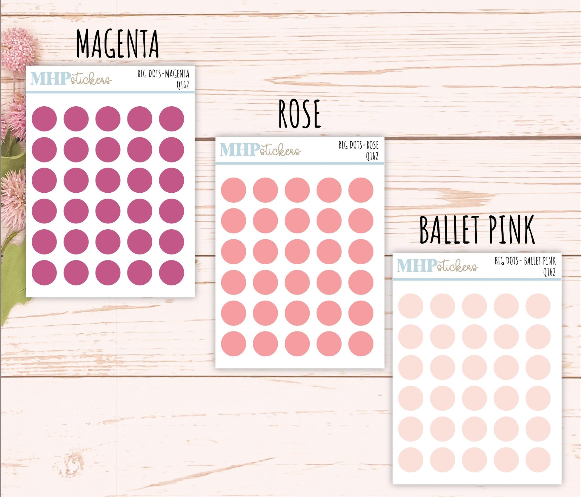 Big Dot Color Stickers for Planners and Bullet Journals || Q162