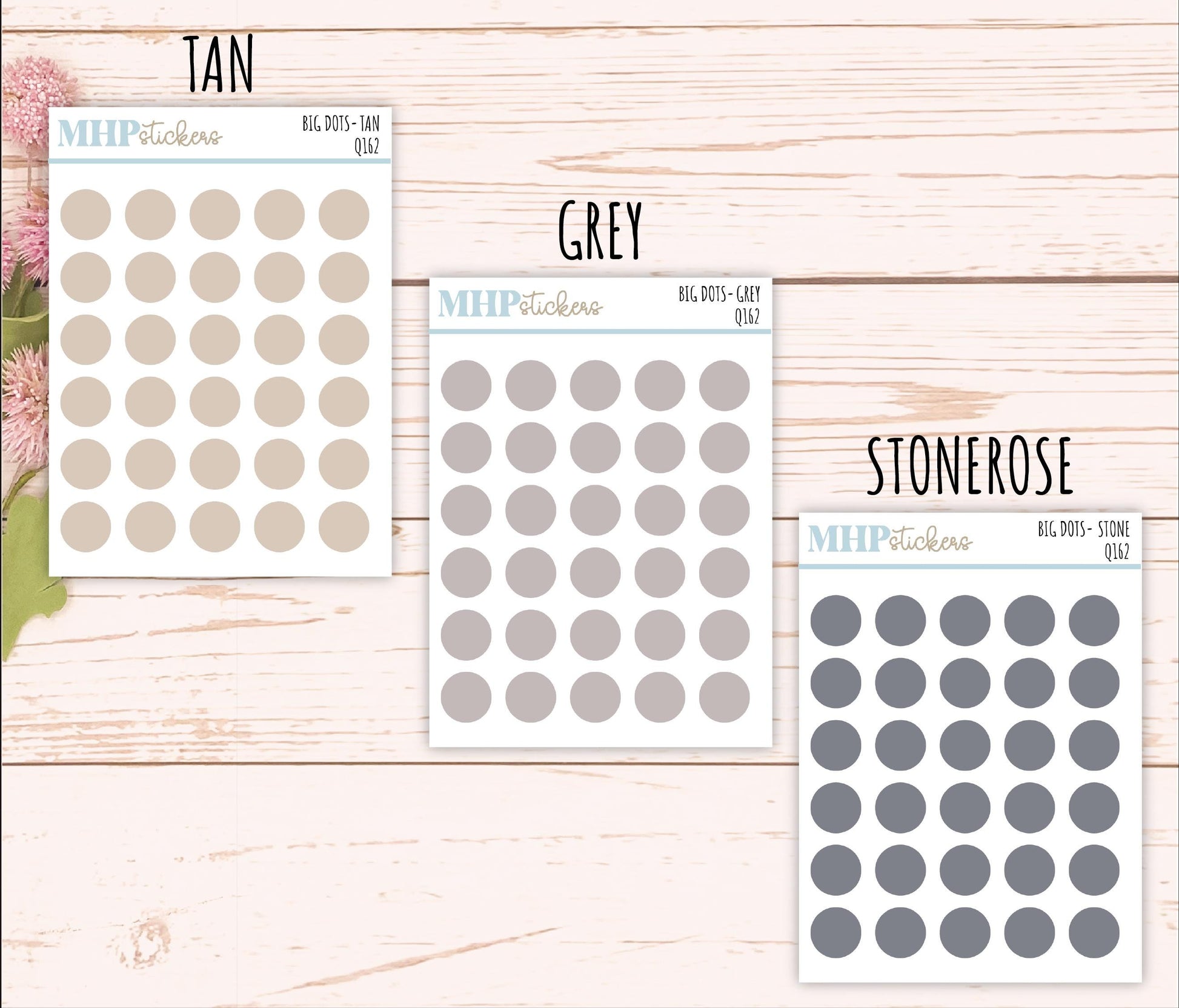 Big Dot Color Stickers for Planners and Bullet Journals || Q162