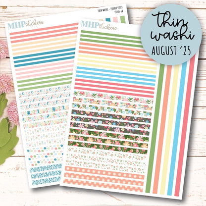 Thin Washi for Laurel Denise Planners. Planner Stickers AUGUST '25 || LD406