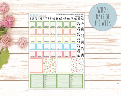 AUGUST Weekly Horizontal Planning Kit for 7x9 Erin Condren Planners. "Sunny Days" || ECWH